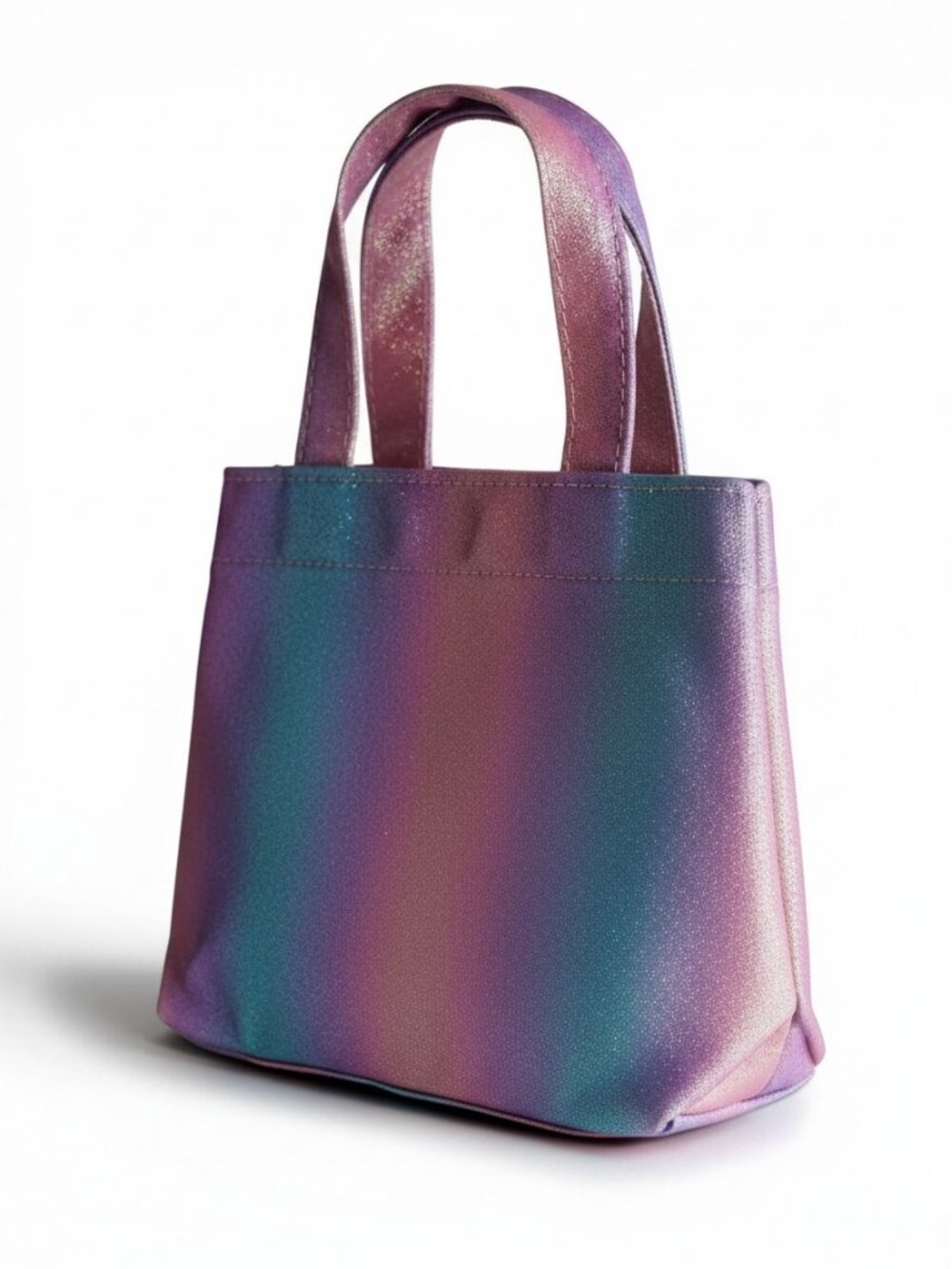 Girls Glitter Tote Bag & Metallic Quilted Pouch Set Pink Blue Barbiecore GUC - Picture 2 of 15